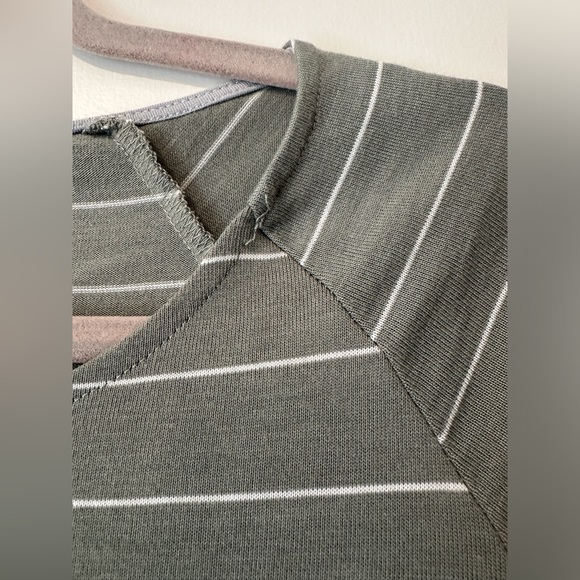 Free Fly Apparel Bamboo Dockside Dress in Sagebrush/White Stripe, size Small - Picture 8 of 8